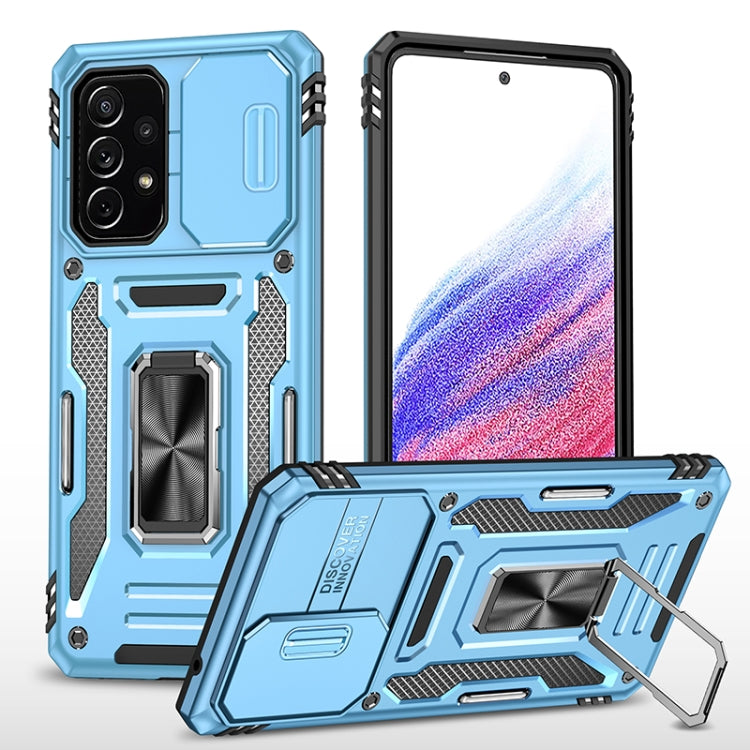 For Samsung Galaxy A53 5G Armor PC + TPU Camera Shield Phone Case