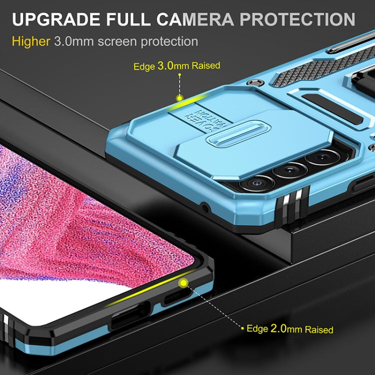 For Samsung Galaxy A53 5G Armor PC + TPU Camera Shield Phone Case
