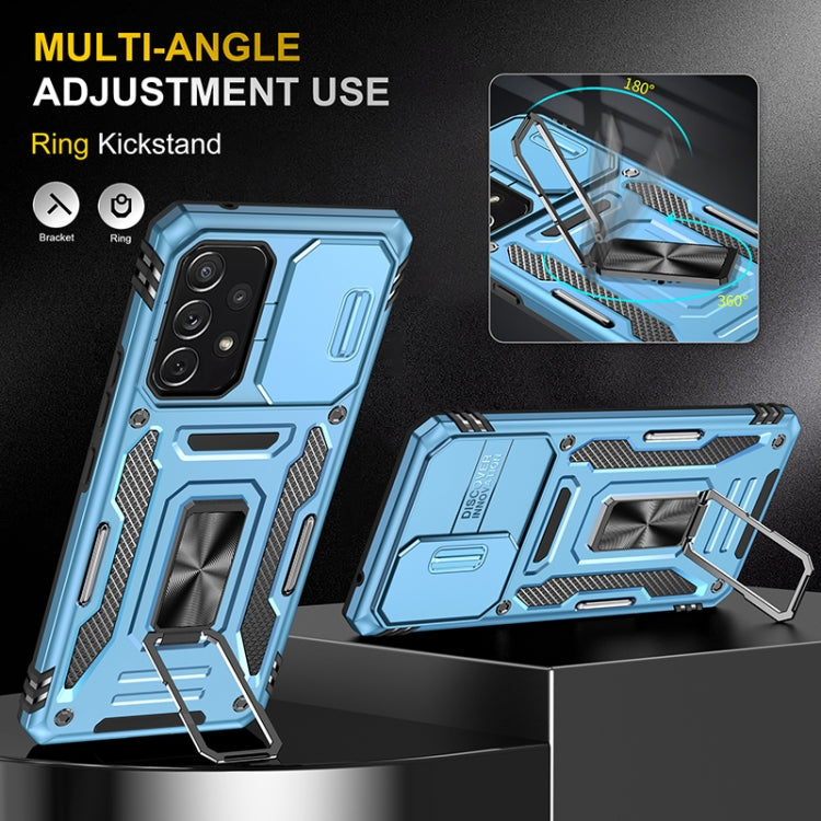 For Samsung Galaxy A53 5G Armor PC + TPU Camera Shield Phone Case