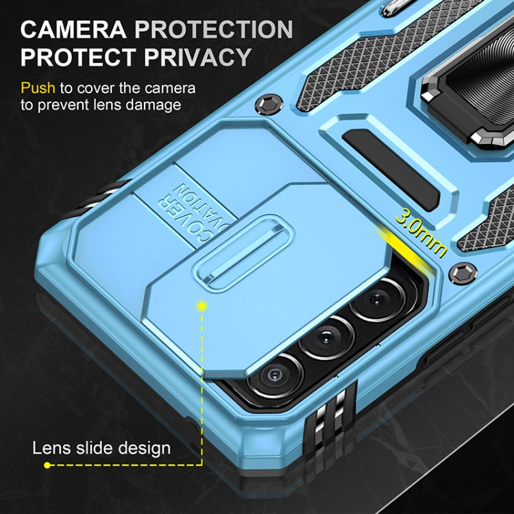 For Samsung Galaxy A53 5G Armor PC + TPU Camera Shield Phone Case