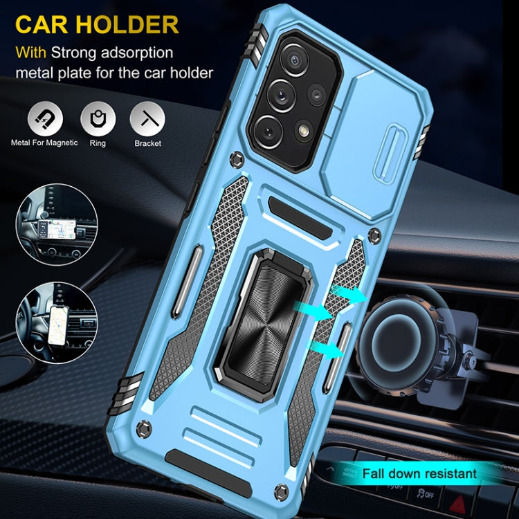 For Samsung Galaxy A53 5G Armor PC + TPU Camera Shield Phone Case