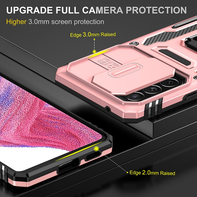 For Samsung Galaxy A53 5G Armor PC + TPU Camera Shield Phone Case