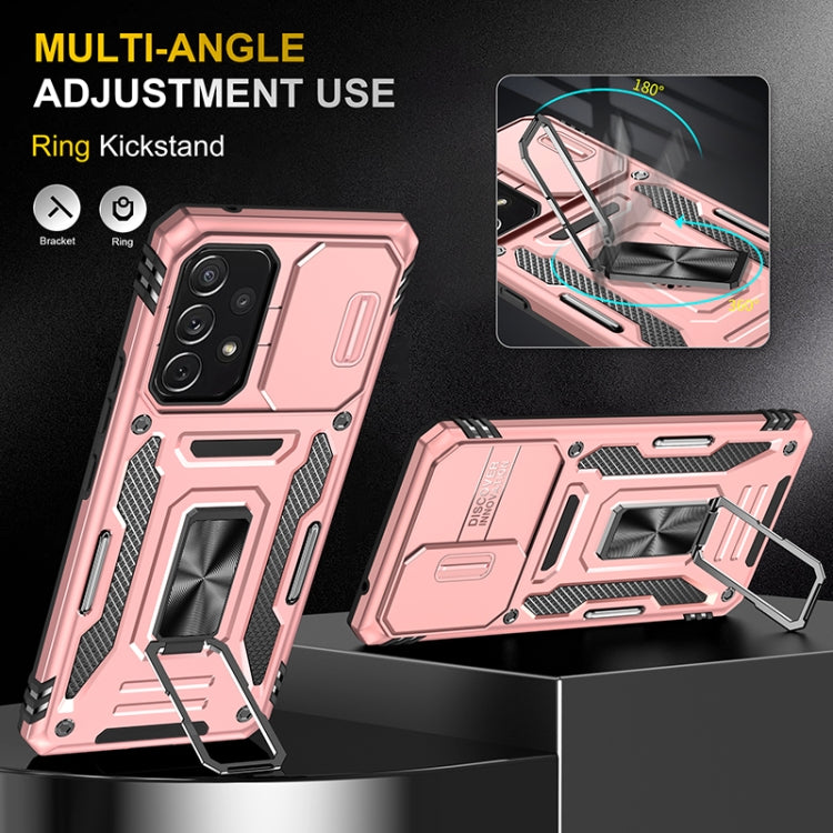 For Samsung Galaxy A53 5G Armor PC + TPU Camera Shield Phone Case
