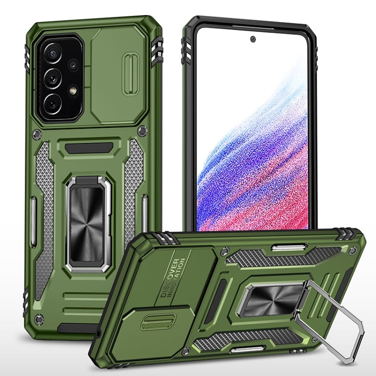 For Samsung Galaxy A53 5G Armor PC + TPU Camera Shield Phone Case