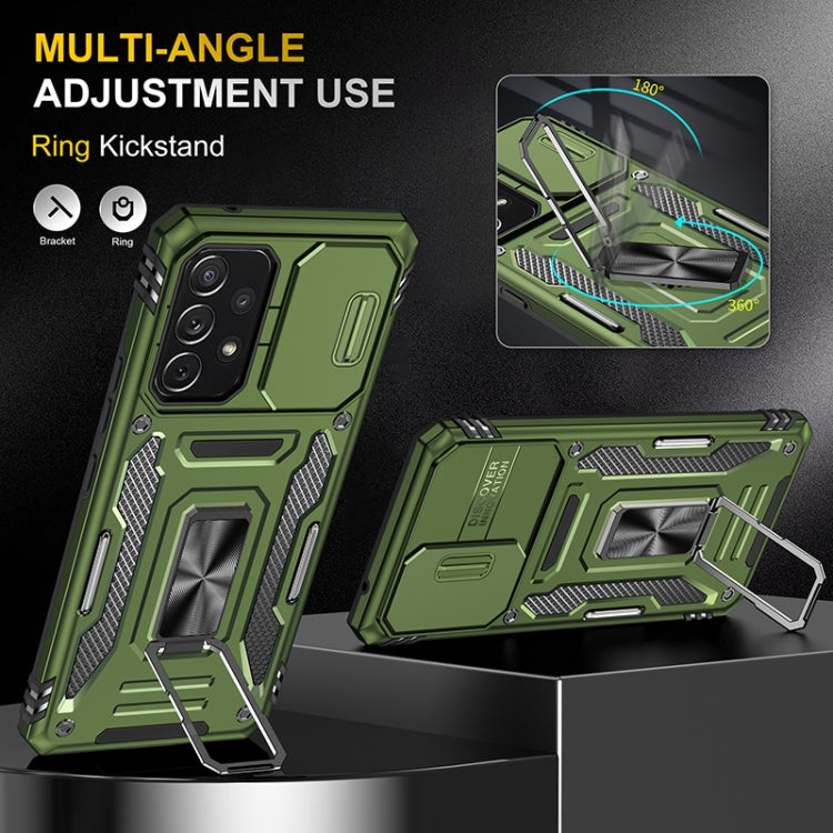 For Samsung Galaxy A53 5G Armor PC + TPU Camera Shield Phone Case