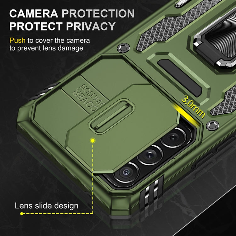 For Samsung Galaxy A53 5G Armor PC + TPU Camera Shield Phone Case
