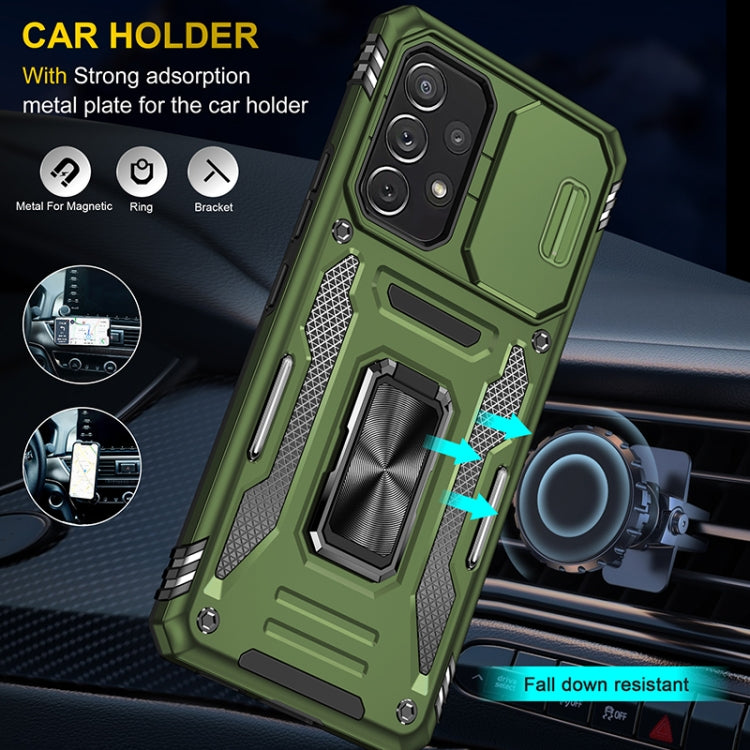 For Samsung Galaxy A53 5G Armor PC + TPU Camera Shield Phone Case