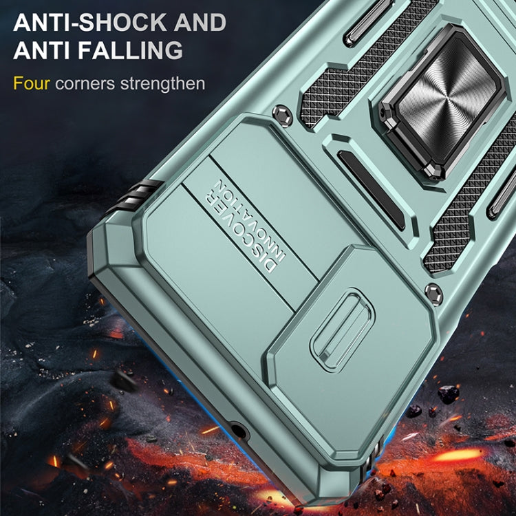 For Samsung Galaxy A03s Armor PC + TPU Camera Shield Phone Case