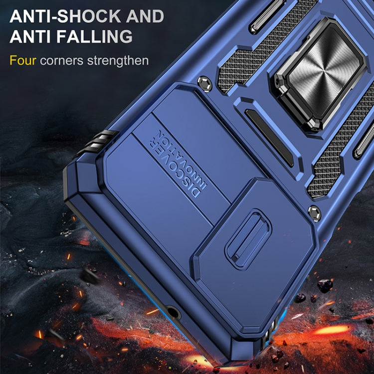 For Samsung Galaxy A03s Armor PC + TPU Camera Shield Phone Case