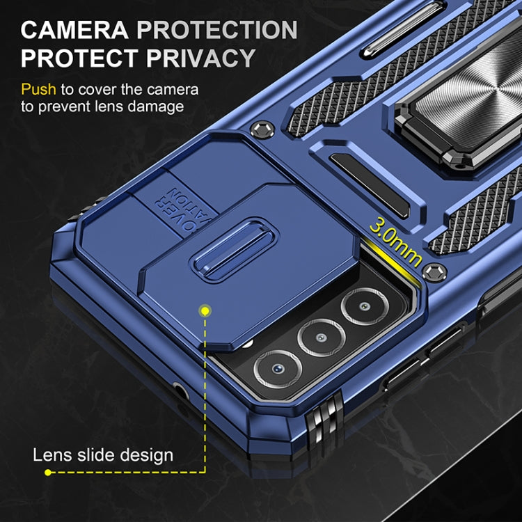 For Samsung Galaxy A03s Armor PC + TPU Camera Shield Phone Case