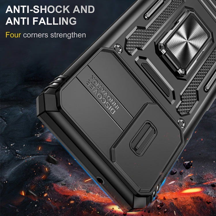 For Samsung Galaxy A03s Armor PC + TPU Camera Shield Phone Case