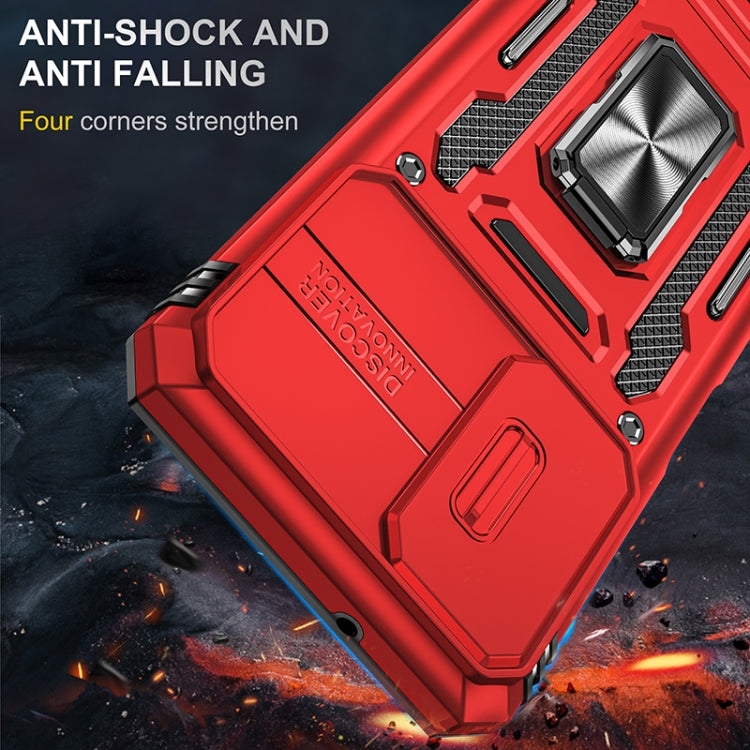 For Samsung Galaxy A03s Armor PC + TPU Camera Shield Phone Case
