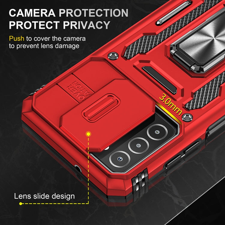 For Samsung Galaxy A03s Armor PC + TPU Camera Shield Phone Case