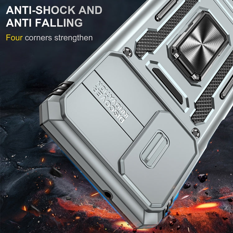 For Samsung Galaxy A03s Armor PC + TPU Camera Shield Phone Case
