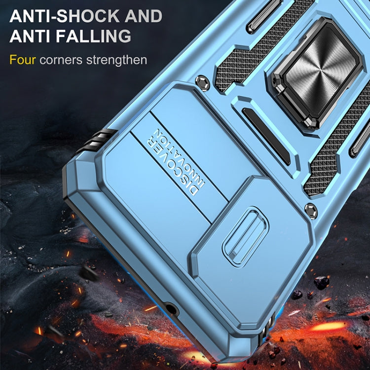 For Samsung Galaxy A03s Armor PC + TPU Camera Shield Phone Case