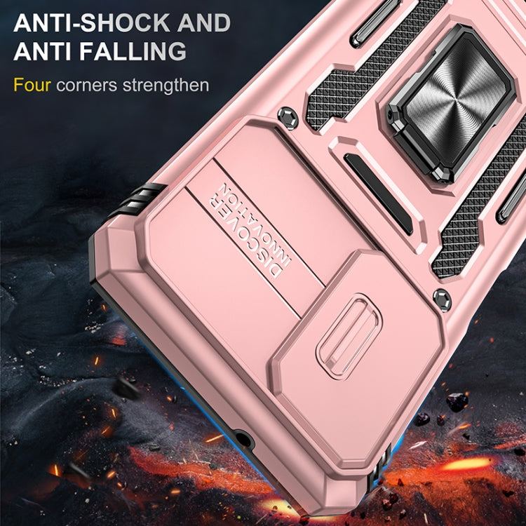 For Samsung Galaxy A03s Armor PC + TPU Camera Shield Phone Case