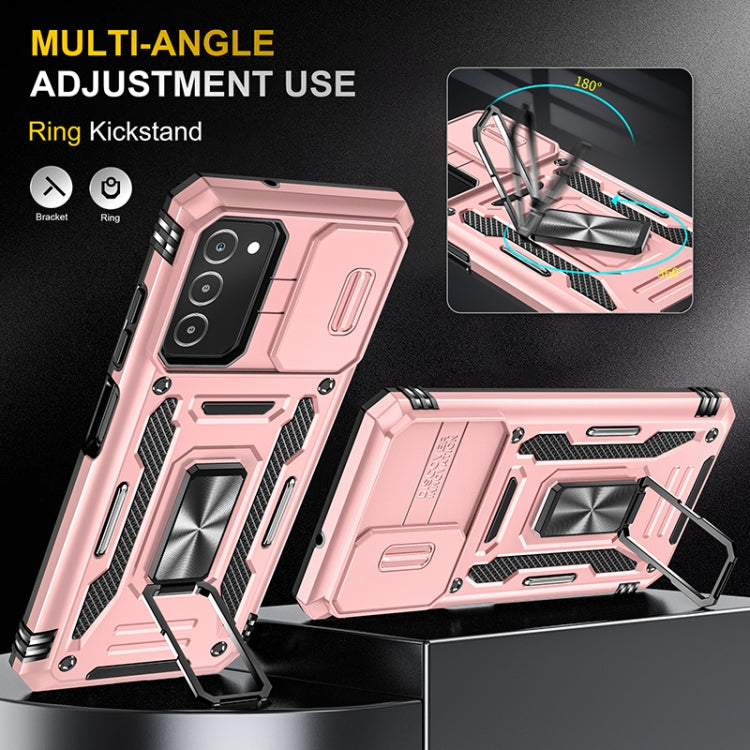 For Samsung Galaxy A03s Armor PC + TPU Camera Shield Phone Case