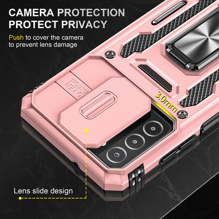 For Samsung Galaxy A03s Armor PC + TPU Camera Shield Phone Case
