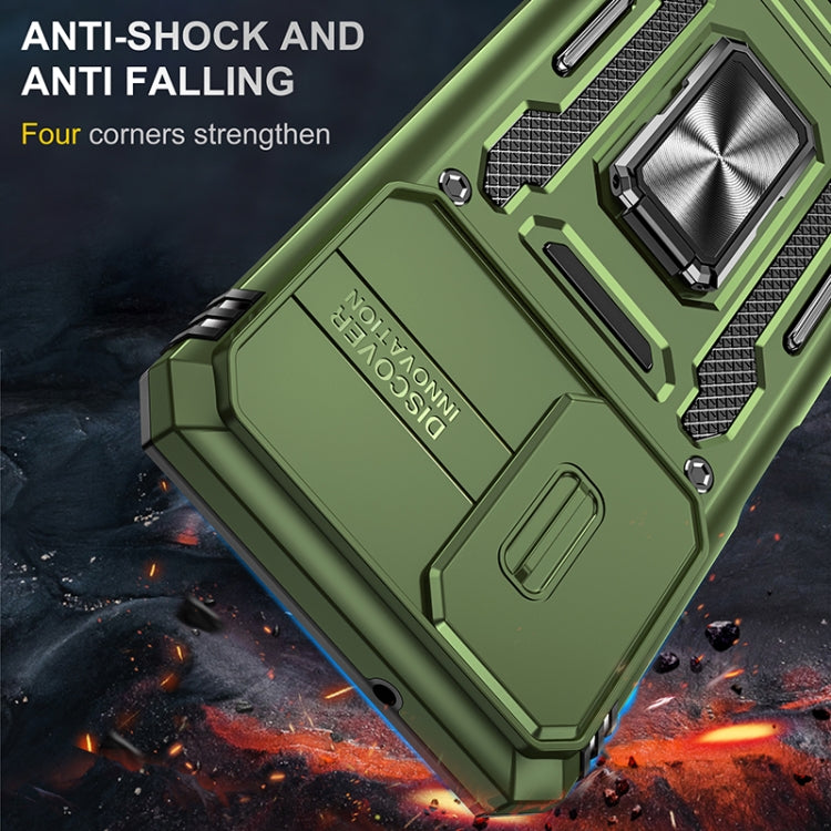 For Samsung Galaxy A03s Armor PC + TPU Camera Shield Phone Case