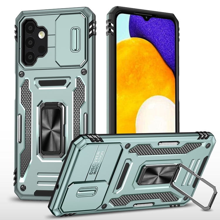 For Samsung Galaxy A13 5G Armor PC + TPU Camera Shield Phone Case