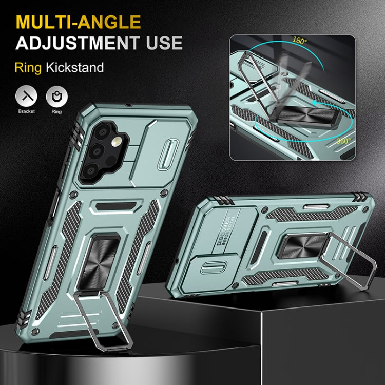 For Samsung Galaxy A13 5G Armor PC + TPU Camera Shield Phone Case