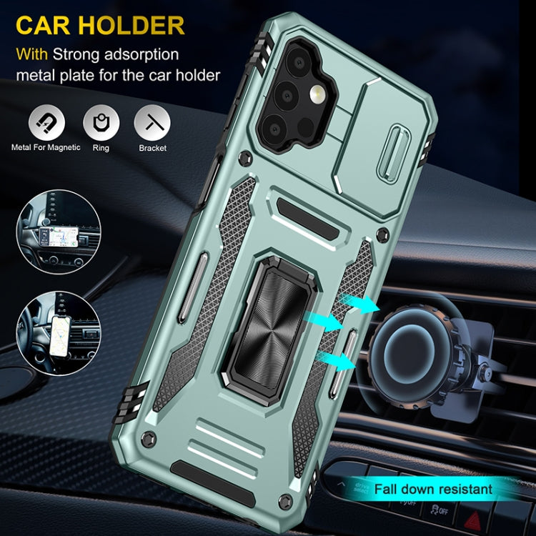 For Samsung Galaxy A13 5G Armor PC + TPU Camera Shield Phone Case