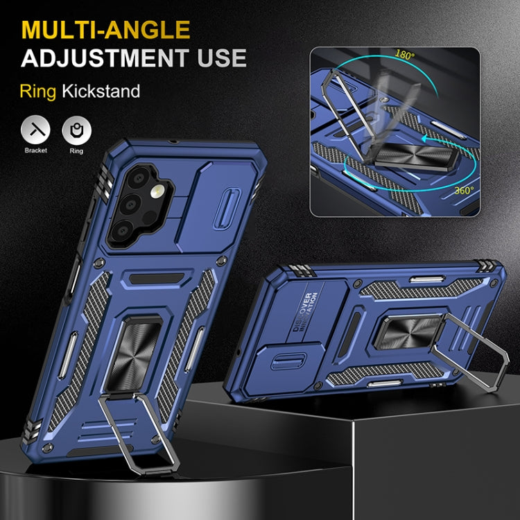 For Samsung Galaxy A13 5G Armor PC + TPU Camera Shield Phone Case