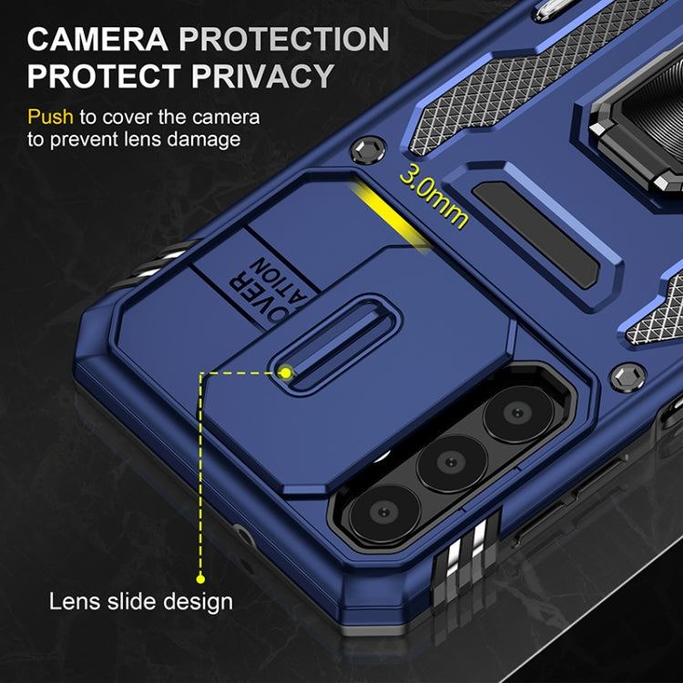 For Samsung Galaxy A13 5G Armor PC + TPU Camera Shield Phone Case