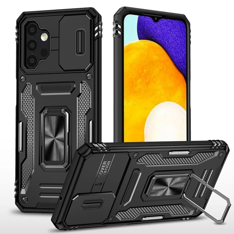 For Samsung Galaxy A13 5G Armor PC + TPU Camera Shield Phone Case