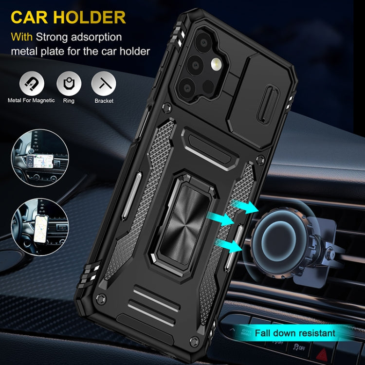 For Samsung Galaxy A13 5G Armor PC + TPU Camera Shield Phone Case