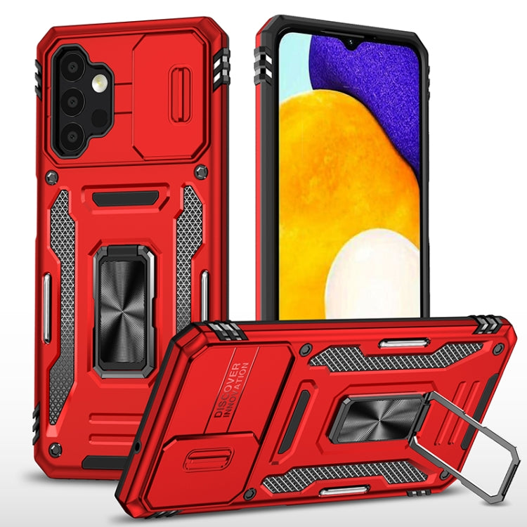 For Samsung Galaxy A13 5G Armor PC + TPU Camera Shield Phone Case