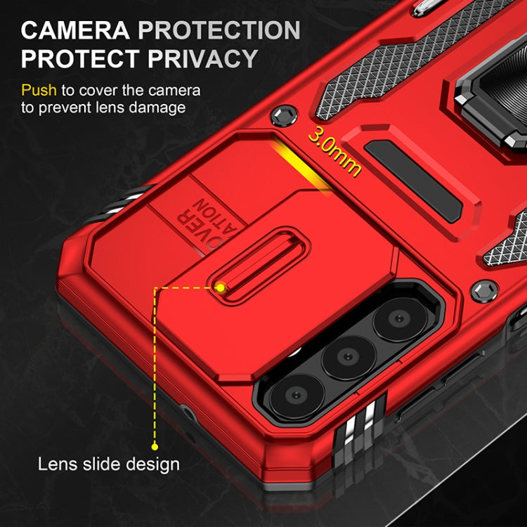 For Samsung Galaxy A13 5G Armor PC + TPU Camera Shield Phone Case