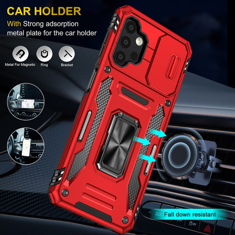 For Samsung Galaxy A13 5G Armor PC + TPU Camera Shield Phone Case