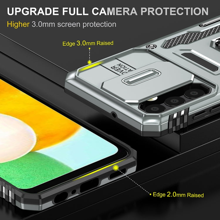 For Samsung Galaxy A13 5G Armor PC + TPU Camera Shield Phone Case