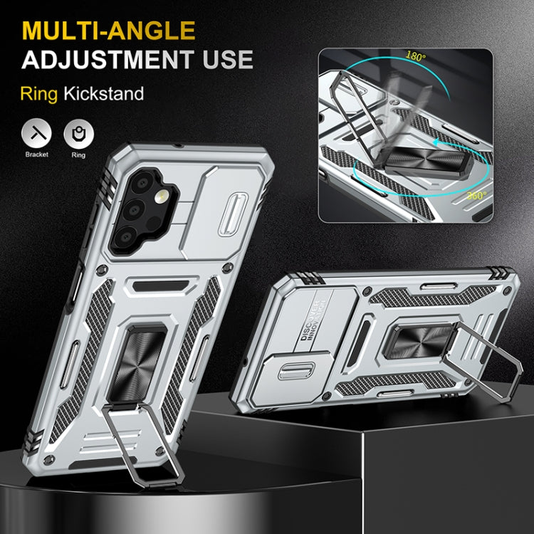 For Samsung Galaxy A13 5G Armor PC + TPU Camera Shield Phone Case