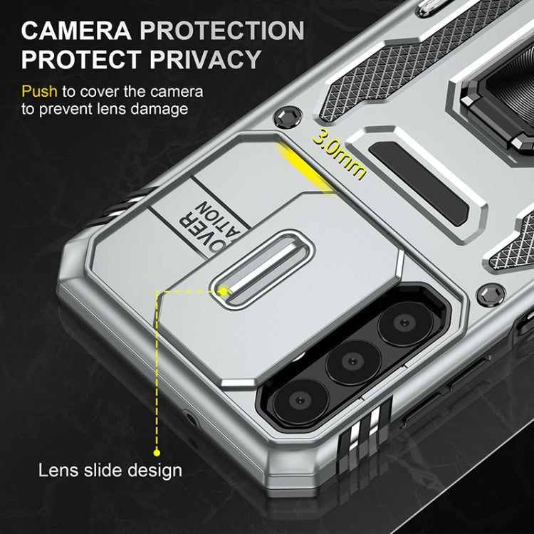For Samsung Galaxy A13 5G Armor PC + TPU Camera Shield Phone Case