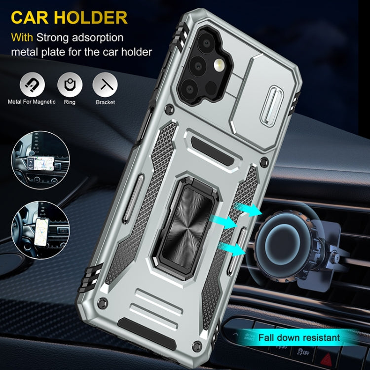 For Samsung Galaxy A13 5G Armor PC + TPU Camera Shield Phone Case