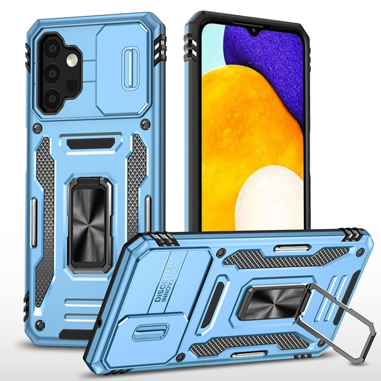 For Samsung Galaxy A13 5G Armor PC + TPU Camera Shield Phone Case