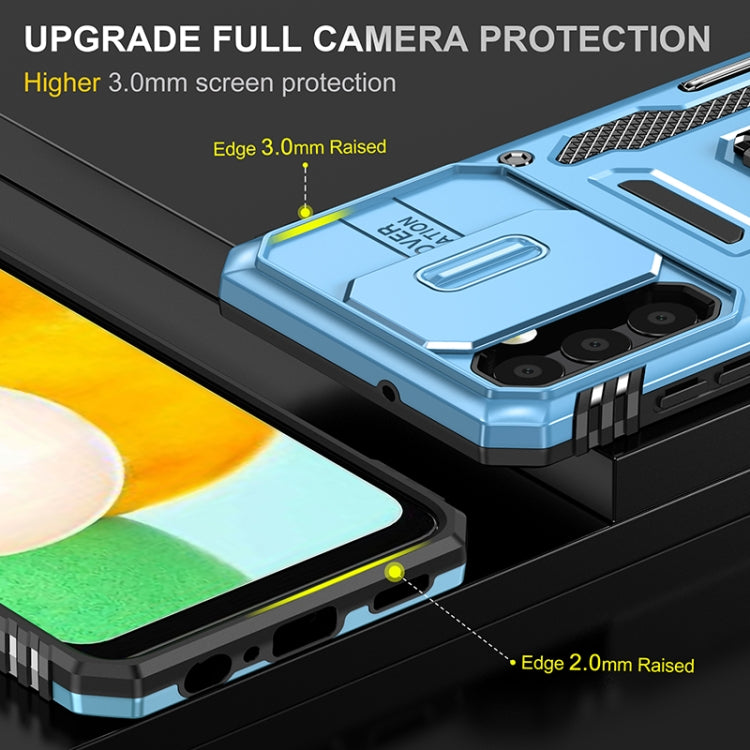 For Samsung Galaxy A13 5G Armor PC + TPU Camera Shield Phone Case