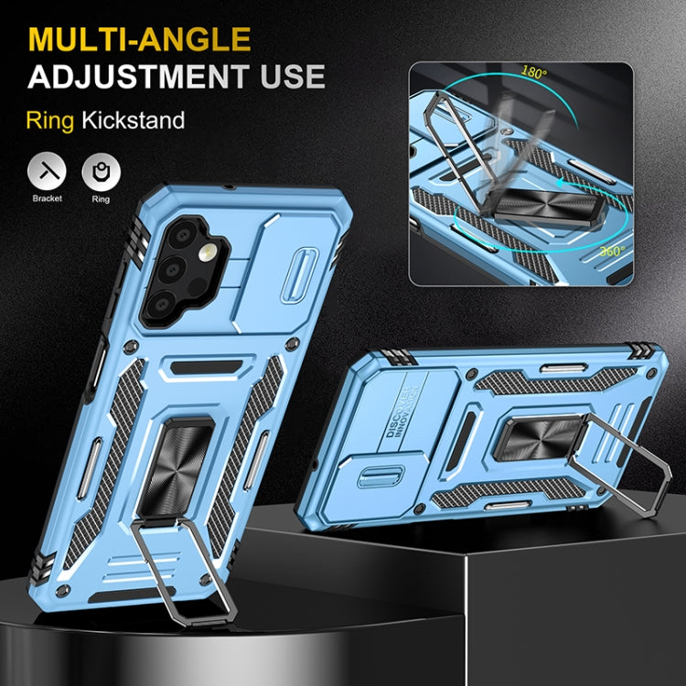 For Samsung Galaxy A13 5G Armor PC + TPU Camera Shield Phone Case