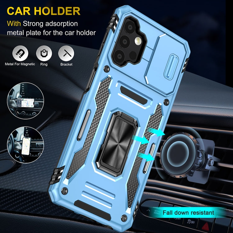 For Samsung Galaxy A13 5G Armor PC + TPU Camera Shield Phone Case