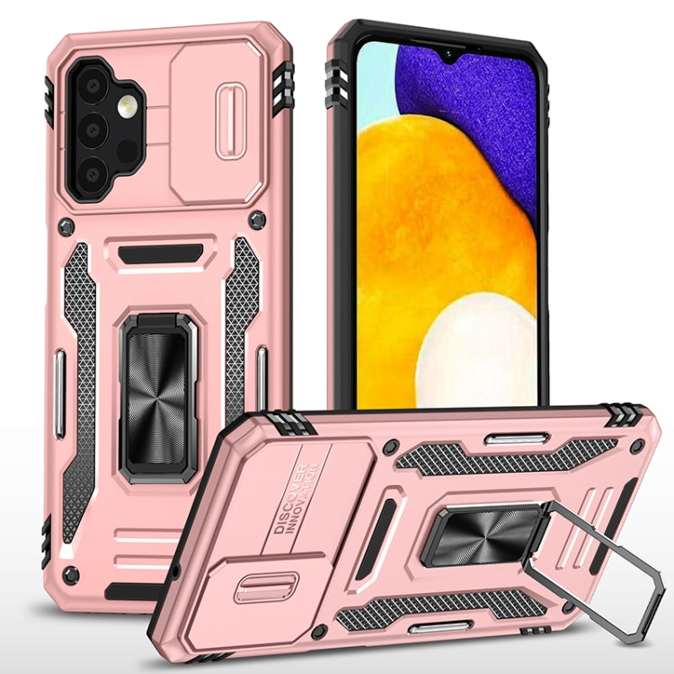 For Samsung Galaxy A13 5G Armor PC + TPU Camera Shield Phone Case