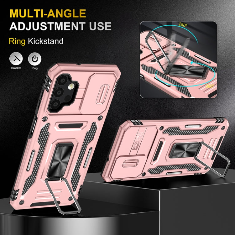 For Samsung Galaxy A13 5G Armor PC + TPU Camera Shield Phone Case