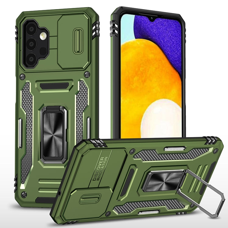 For Samsung Galaxy A13 5G Armor PC + TPU Camera Shield Phone Case