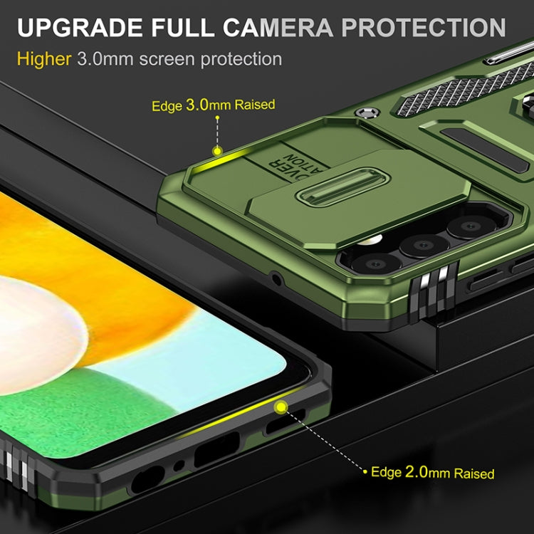 For Samsung Galaxy A13 5G Armor PC + TPU Camera Shield Phone Case