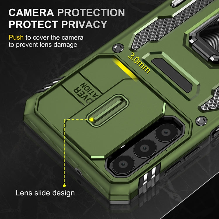 For Samsung Galaxy A13 5G Armor PC + TPU Camera Shield Phone Case