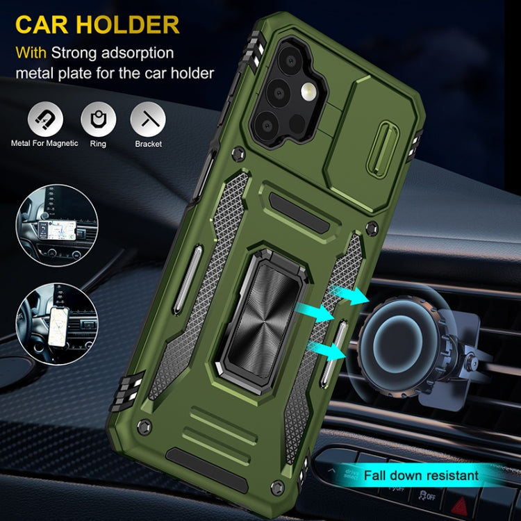 For Samsung Galaxy A13 5G Armor PC + TPU Camera Shield Phone Case