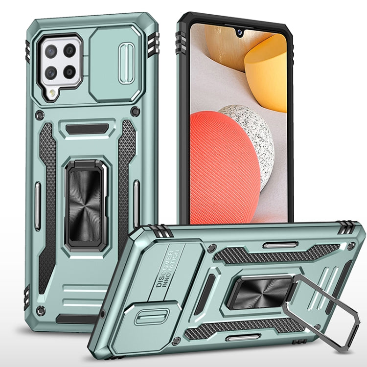 For Samsung Galaxy A42 5G Armor PC + TPU Camera Shield Phone Case