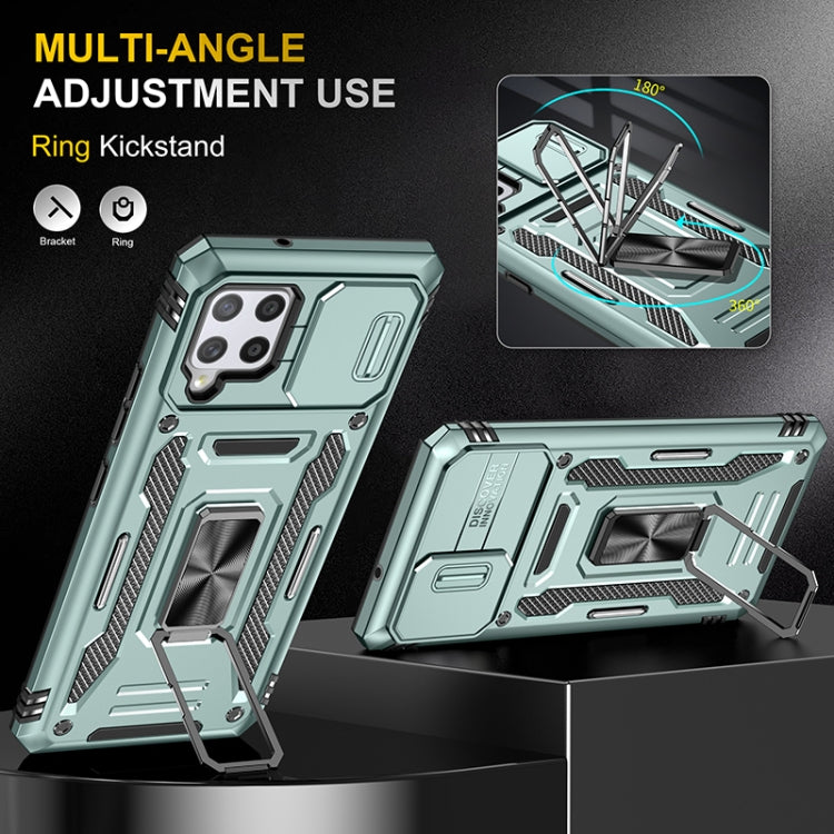 For Samsung Galaxy A42 5G Armor PC + TPU Camera Shield Phone Case