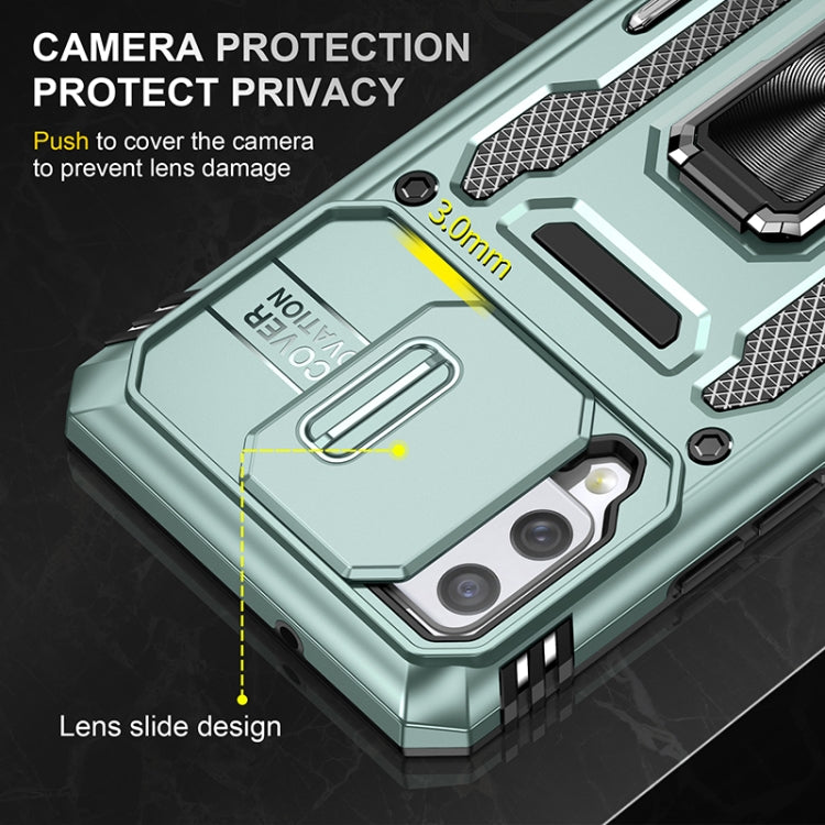 For Samsung Galaxy A42 5G Armor PC + TPU Camera Shield Phone Case